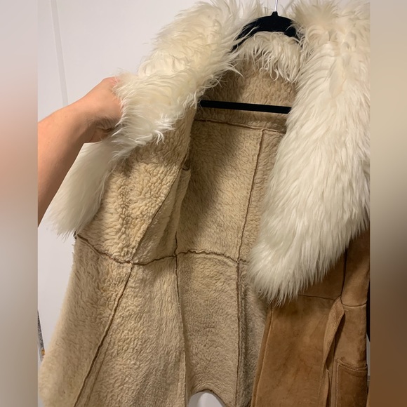 Penny lane or Daisy jones pure suede and sheep skin coat - Picture 2 of 4